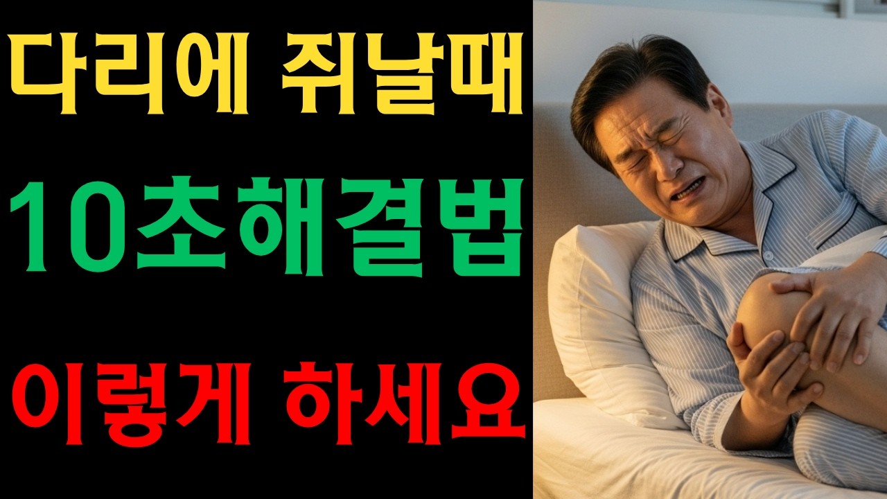 다리에 쥐 났을 때 10초 응급처치법 | 원인,처방,예방까지 총정리