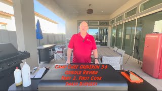 Camp Chef GridIron 36 Griddle Review, Part 2, First Cook Smashburgers