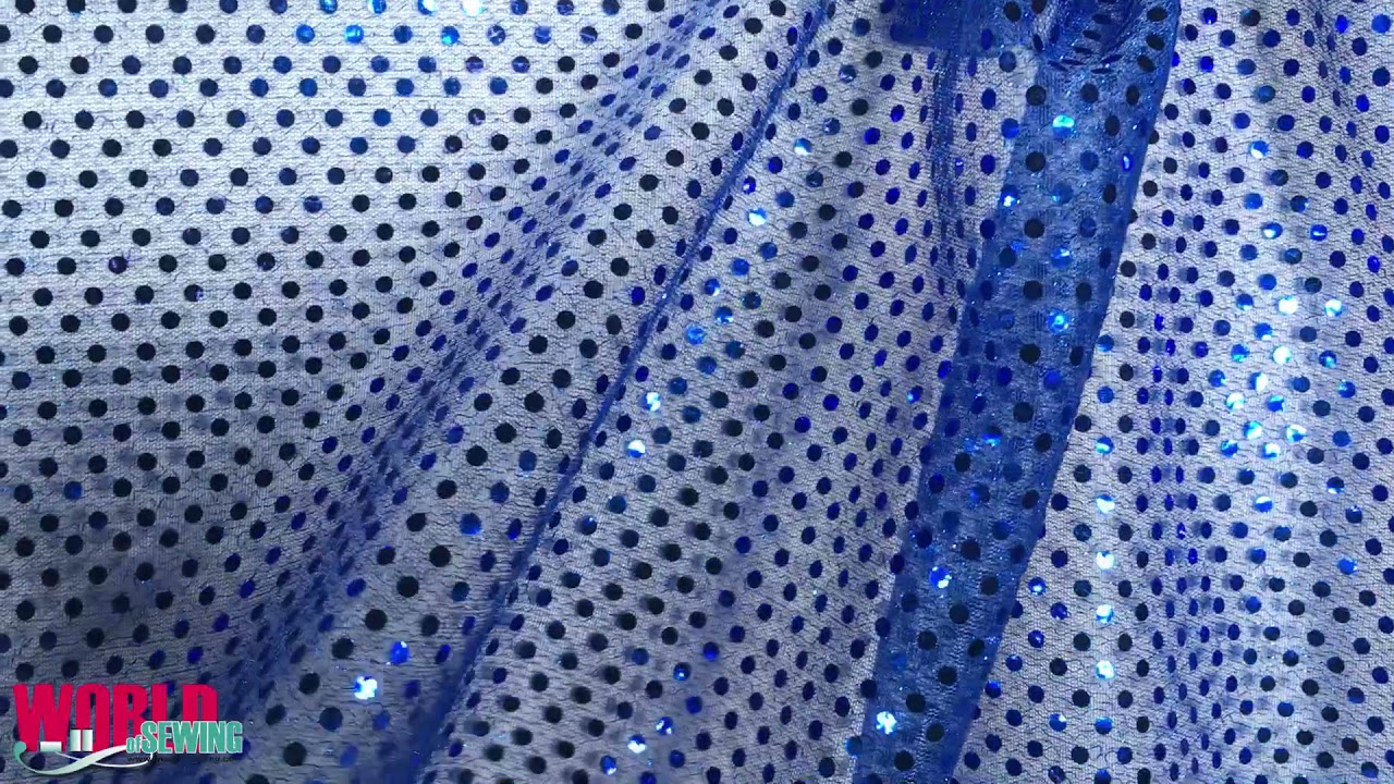 Blue Sequins Fabric (3mm)