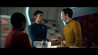 James drinks with Uhura and finally meets Spock | Star Trek Strange New Worlds season 2 episode 6