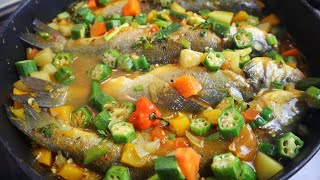 How To Make Real Authentic Jamaican Steamed Fish With Okra | Caribbean Food | Fish Recipe