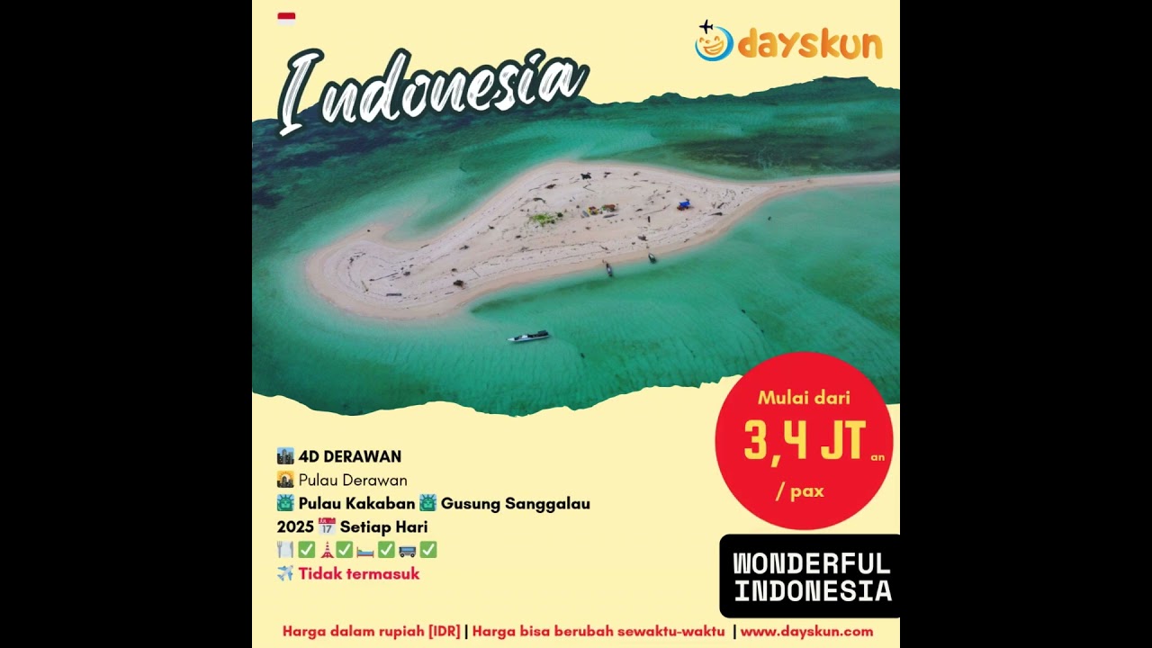 4D Derawan | Pulau Cantik di Kalimantan Timur | Dayskun Tour