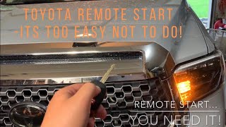 Toyota Remote Start Using Only Your Key Fob!