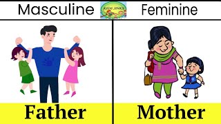Masculine, Feminine, Common Gender | Male/Female | Gender | Gender for kids | KIDS JINKS