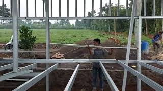 PROSES PEMBUATAN KANDANG KAMBING MODERN... #baja_ringan