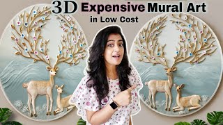 Expensive LookDeer Mural Art Wall Decor/ DIY Wall Hanging ideas for Home decor @Kalyaniscorner