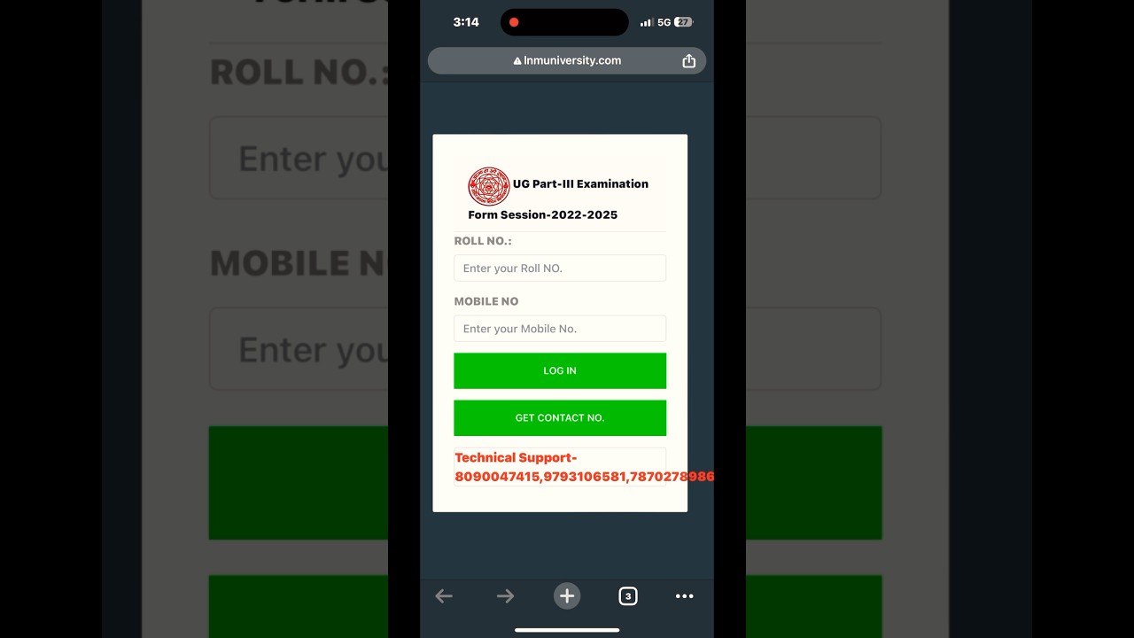 LNMU part-||| Exam Form apply kre..👍🤗 