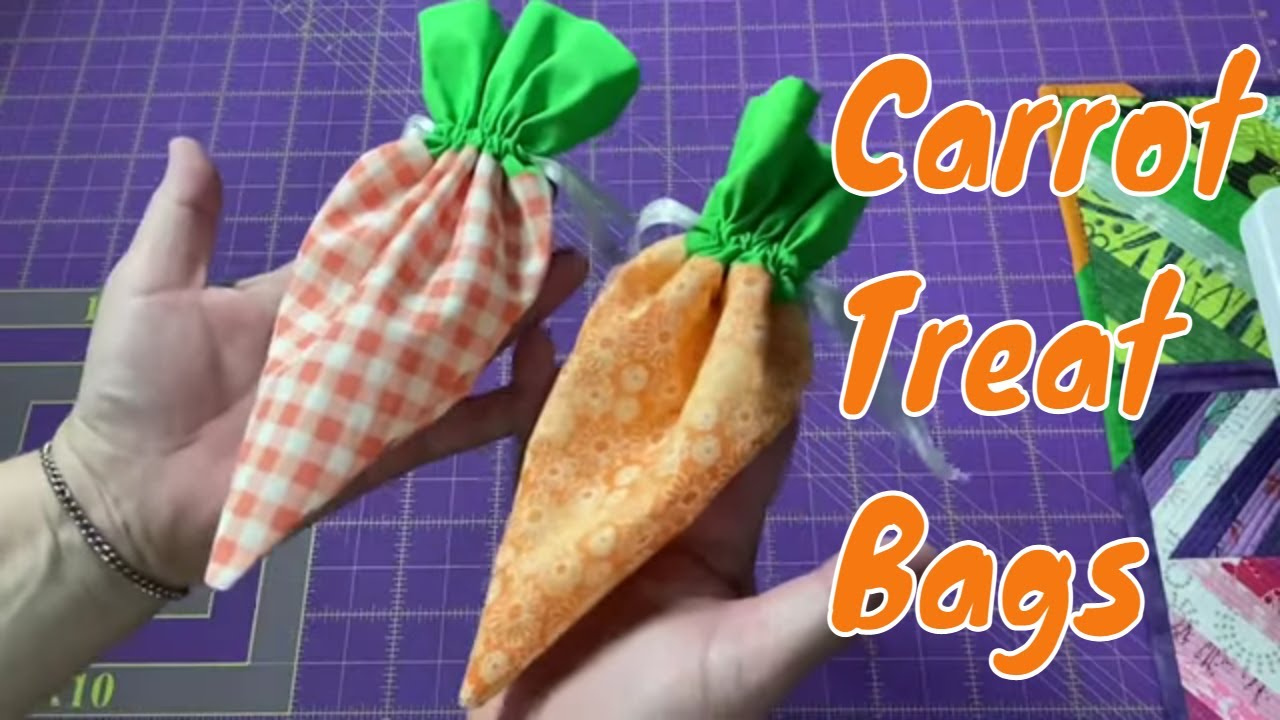 Sew a Carrot Drawstring Treat Bag for Easter