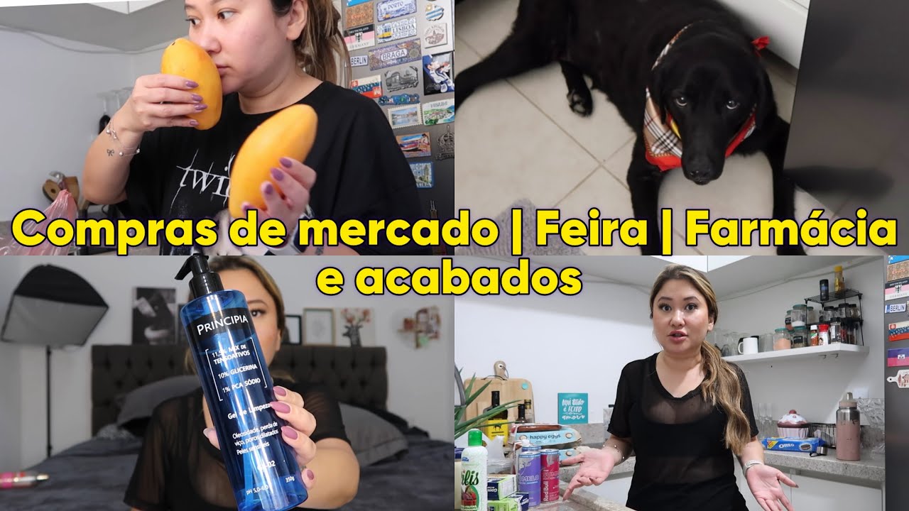 Compras de mercado, feira, farmácia e acabados  
