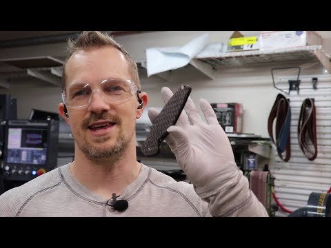 Interface Knife making Part 4, Carbon handle scales