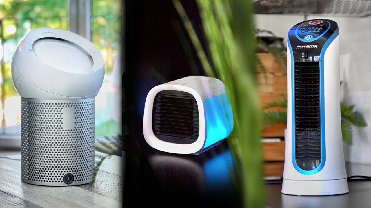 Bestland Mini Handventilator Tragbare Luefter Klimaanlage Bladeless USB Wiederaufladbar Cooling Fan Lüfter Luftreiniger Luftbefeuchter für Heiß Sommer