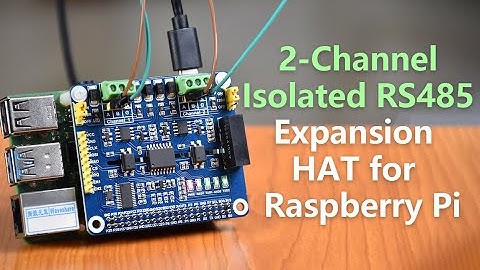 2-CH RS485 HAT For Raspberry Pi, SC16IS752+SP3485 Solution, With Multi Onboard Protection Circuits