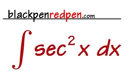Integral of sec^2x