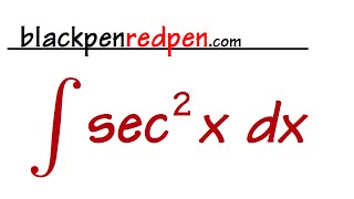 Integral of sec^2x 