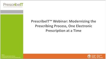 PrescribeIT™: Modernizing the Prescribing Process, One Electronic Prescription at a Time