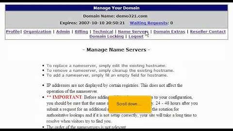Creating private nameservers @ OpenSRS