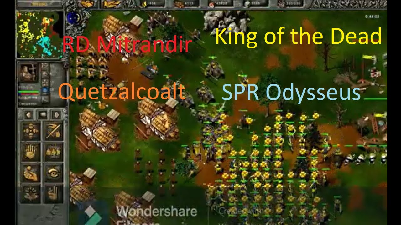 Tzar online 2v2 : King of the Dead + Odysseus vs Mitrandir + Quetzalcoalt