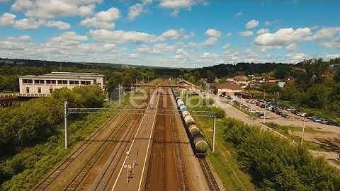 Aerial View Over Railway | Stock Footage - Envato elements