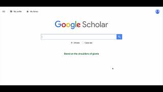 Researching with Google Scholar