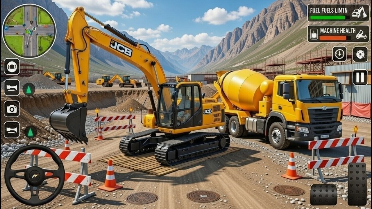 🚧New Large City Road Construction Simulator game - 🛑Rescue excavator Game - Android Gameplay #live