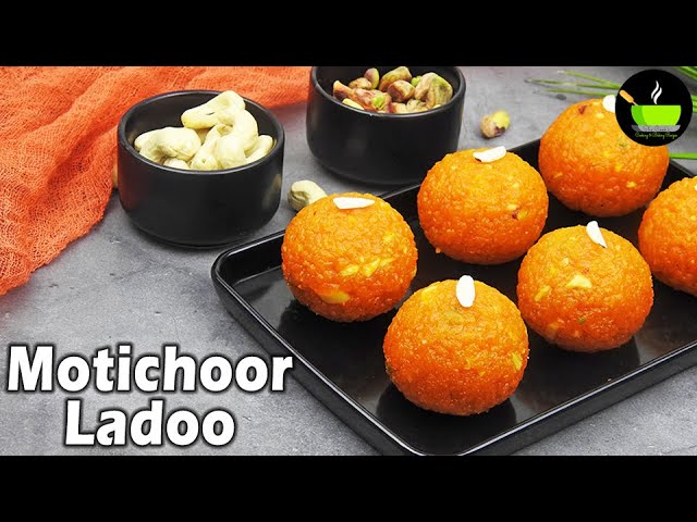 Motichoor Ladoo Without Jhara | Motichoor Ladoo Recipe | Motichur Laddu Recipe | Ladoo Recipe | She Cooks