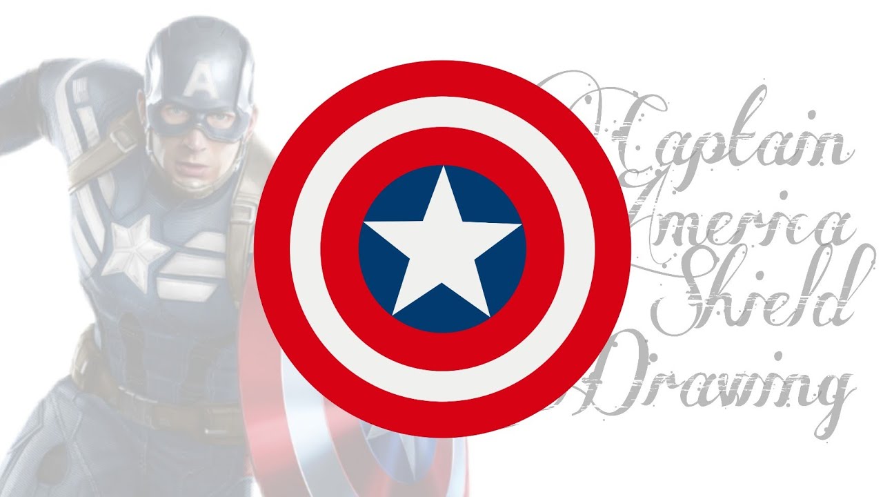HOW TO DRAW CAPTAIN AMERICA SHIELD LOGO IN MS PAINT | CaptainAmerica Logo Drawing Tutorial Fast&Easy