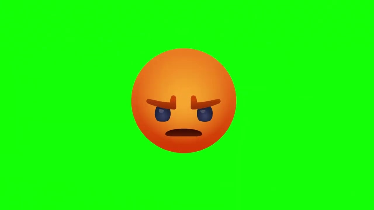 Facebook reactions green screen | angry/grrr/wrrr | HD/60FPS