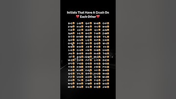 Initials That Have A Crush On Each Other #initials #foryou #viral #fypシ