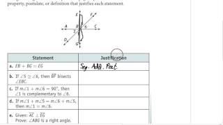 6-1 Justifying Statements