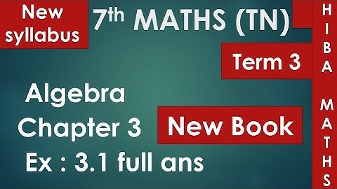7th maths term 3 chapter 3 exercise 3.1 full answers tn samacheer new syllabus