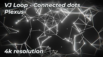 4K VJ Loop  - Connected dots - Networking background video Stock Plexus