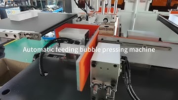 Automatic box picking in&out bubble pressing machine, avoid box surface curling