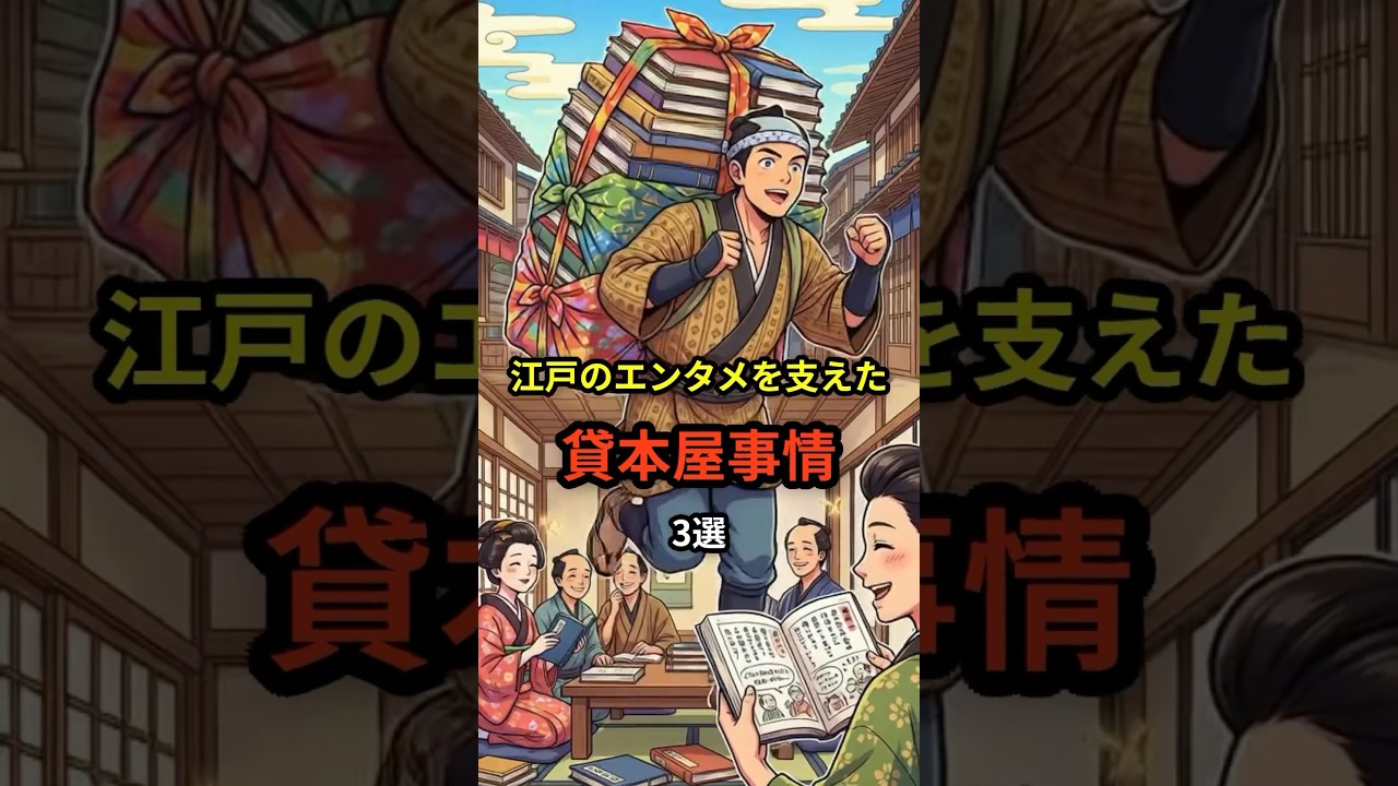 ㊗️3万再生!!【娯楽】もはや江戸時代のネトフリ!?江戸のエンタメを支えた貸本屋事情３選 #歴史 #shorts #雑学
