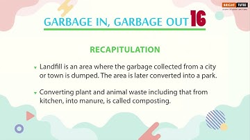 Garbage In, Garbage Out- Recapitulation