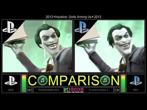 Injustice 1 (PS Vita vs PlayStation 4) Side by Side Comparison | VCDECIDE