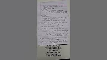 LINEAR EQUATIONS IN TWO VARIABLES/WORD PROBLEMS/TIPS/TRICKS/MATHS
