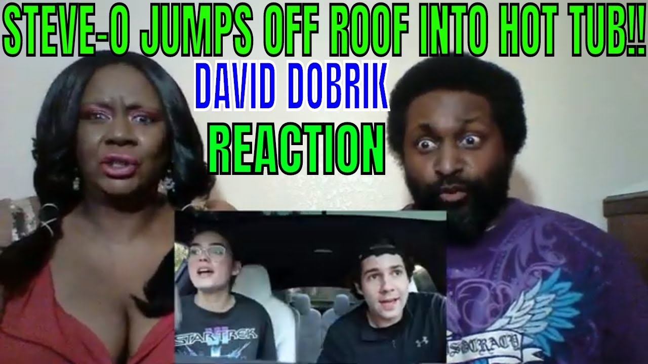 David Dobrik - STEVE-O JUMPS OFF ROOF INTO HOT TUB!! REACTION - YouTube