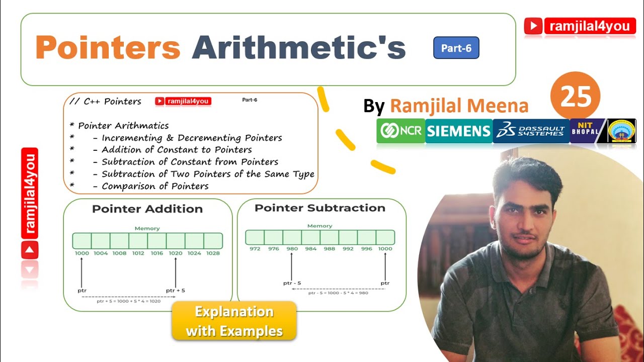 CPPB25 Pointer Arithmatics | Mastering Pointers in C++ | Master C++ ...
