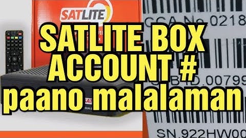 paano malalaman ang account number ng satlite #digitalbox #cignaltv #satlite