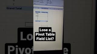 Can&#39;t find Pivot Table Field List | Tutorial #11