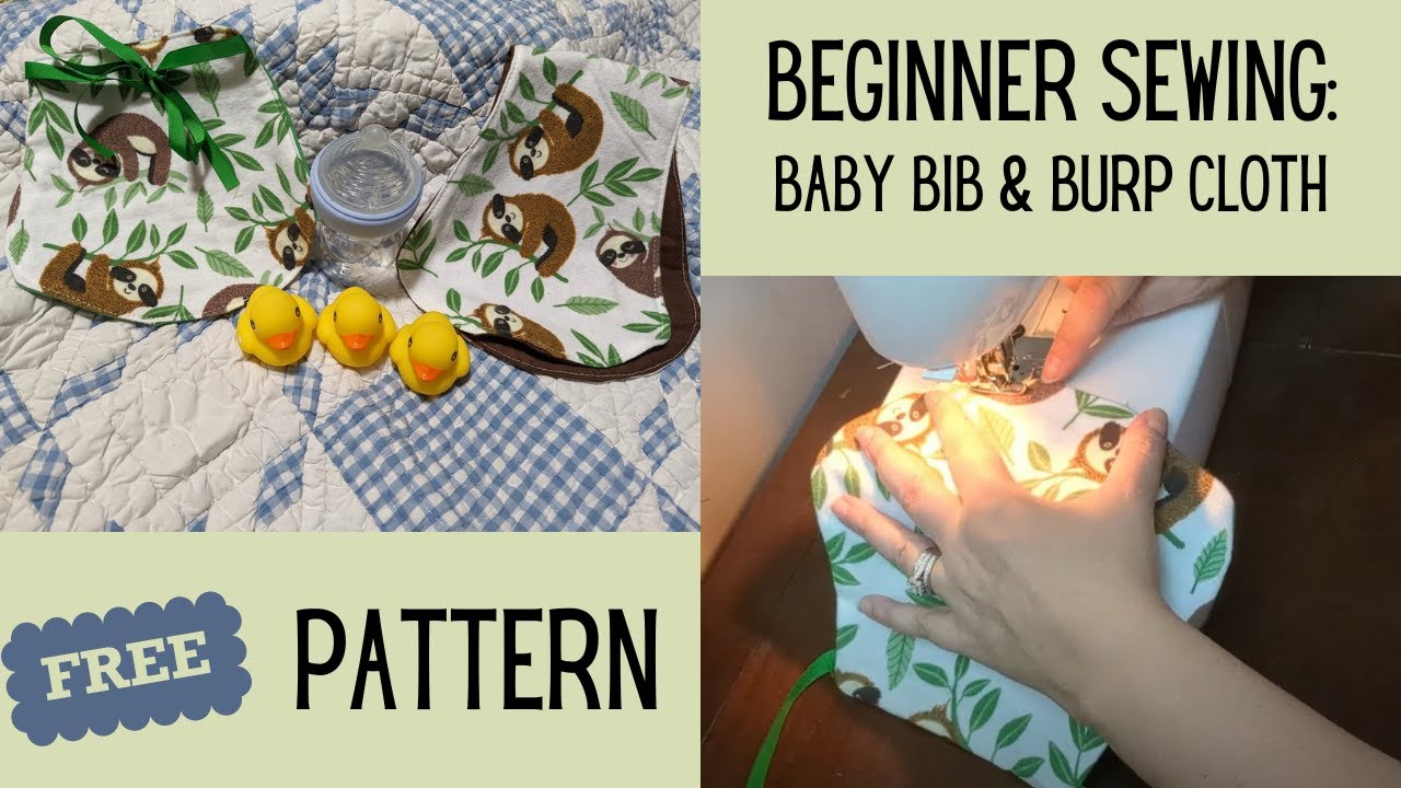 Baby Bib & Burp Cloth | Sewing Tutorial - YouTube
