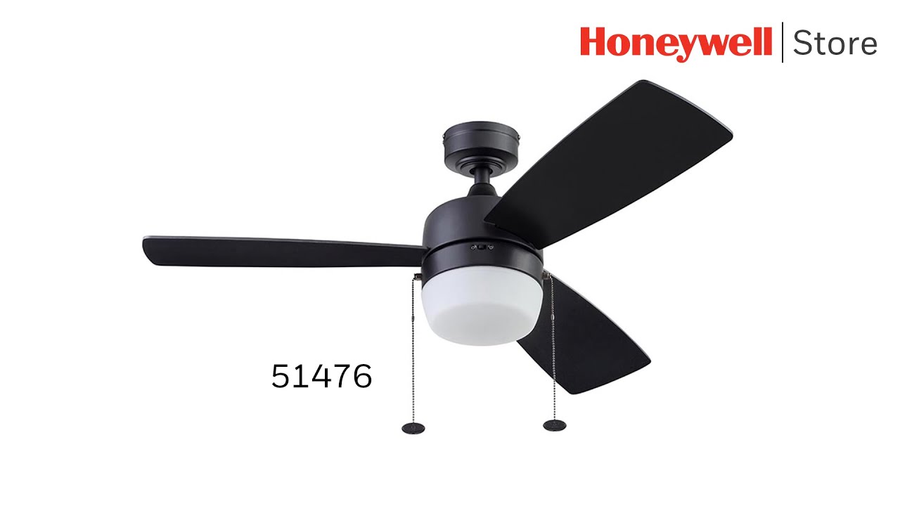 Honeywell Barcadero Indoor Ceiling Fan, Matte Black - (51476)