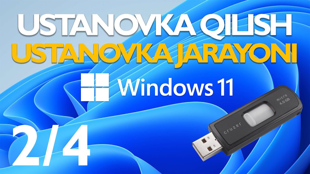 windows 11 o'rnatish fleshka