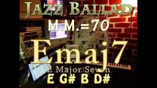 Video thumbnail of "Emaj7 Major Seven - One Chord Vamp - Jazz Ballad M.M.=70"