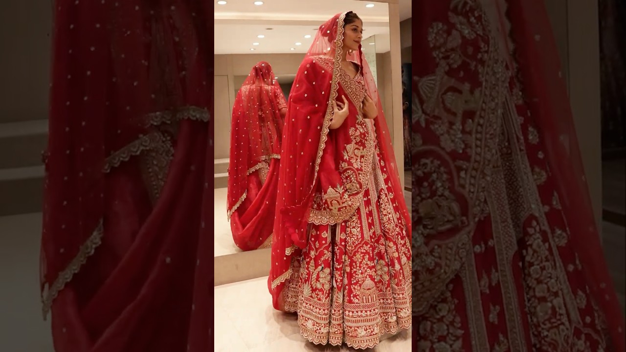 Bold, Beautiful & Bridal-Ready – Mokshaa’s Red Lehenga! ❤️