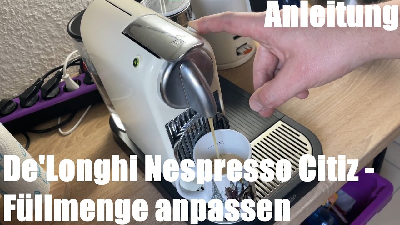 Kaffeemaschine Füllmenge anpassen 