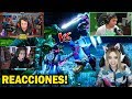 YOUTUBERS reaccionan a la BATALLA del MONSTRUO VS EL ROBOT FORTNITE!