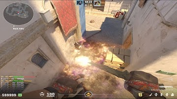 Mirage combo molotov + HE from B apps to short