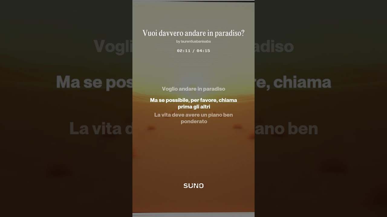 Vuoi davvero andare in paradiso?