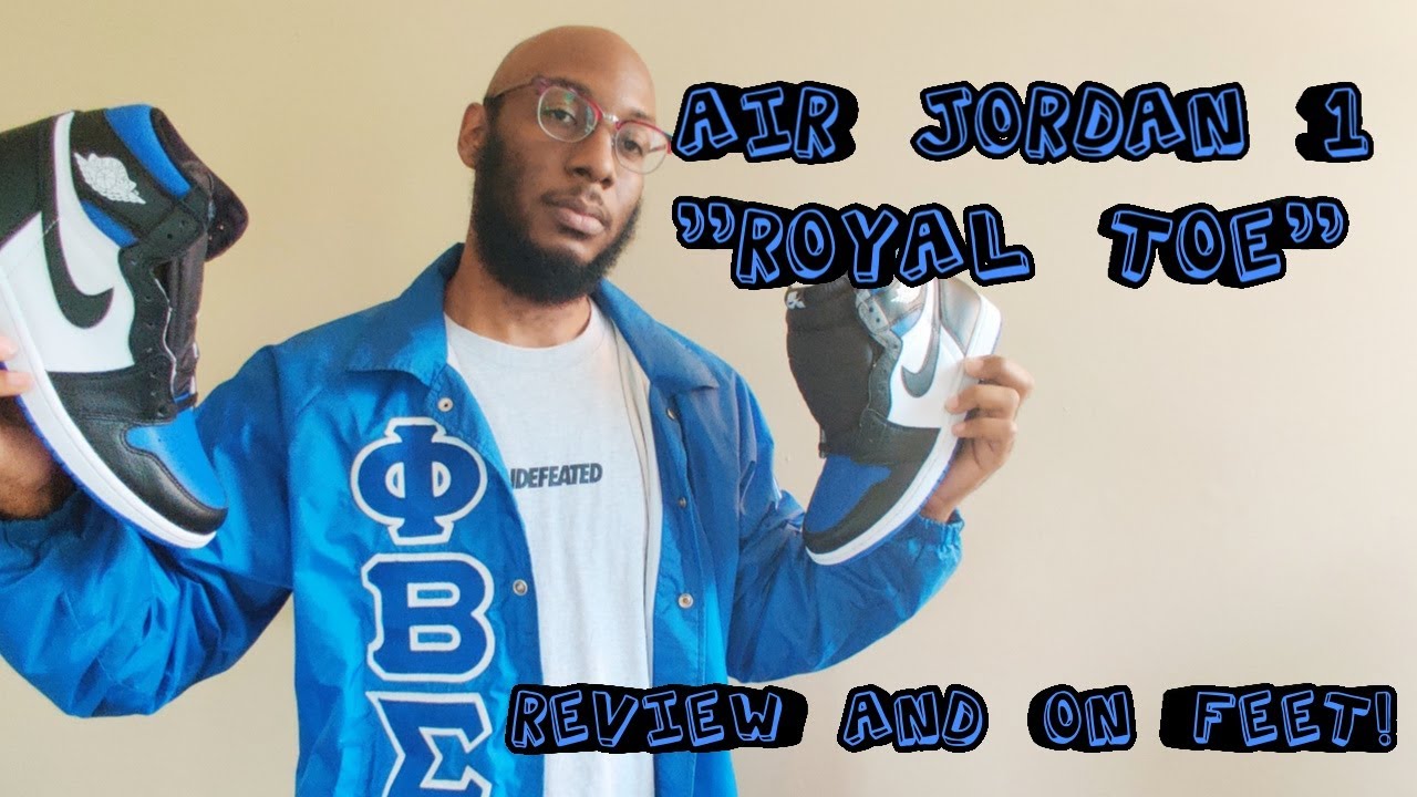 jordan 1 royal toe on feet
